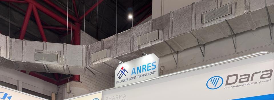 Stand von Dara Pharma und Anres JT auf der ALLPack Indonesia Expo 2026 in Jakarta.