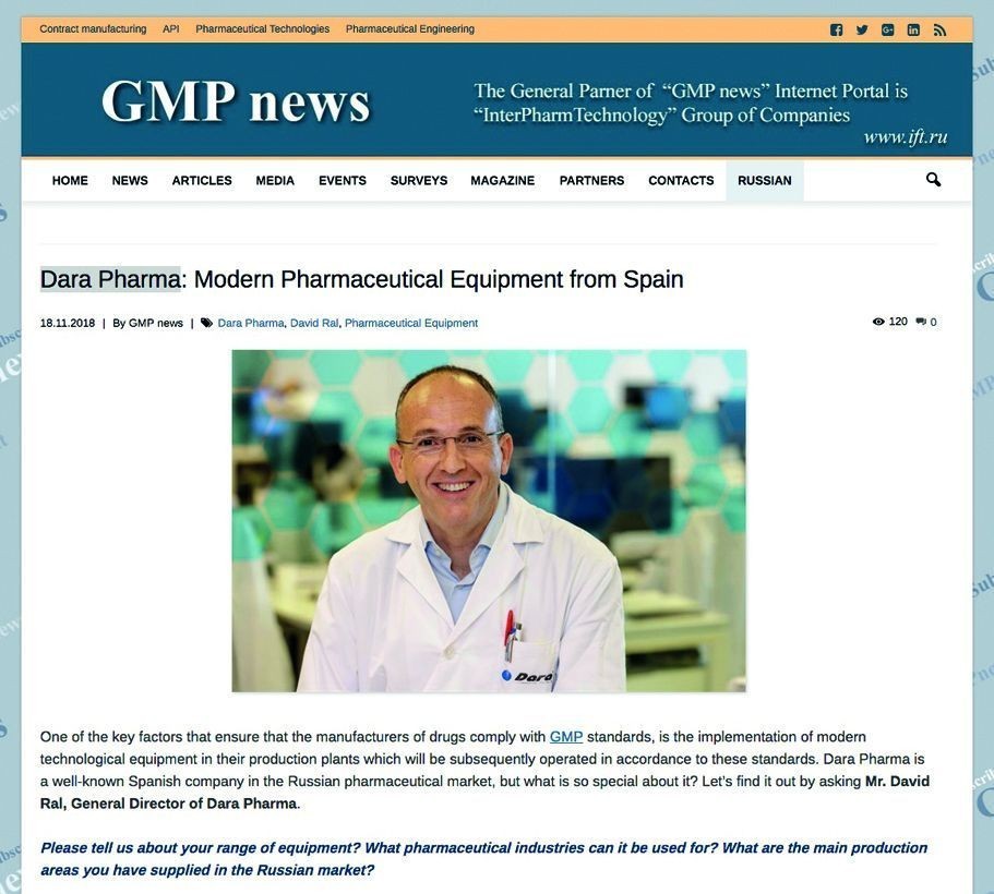 Dara Pharma in GMP news