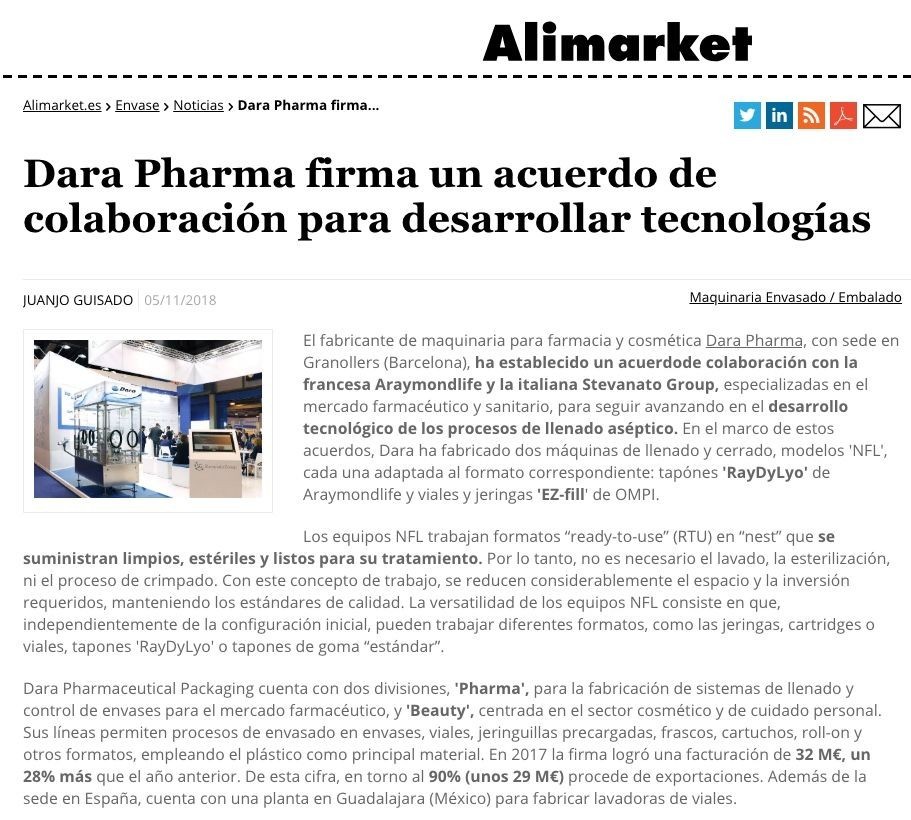 Dara Pharma en Alimarket 2018