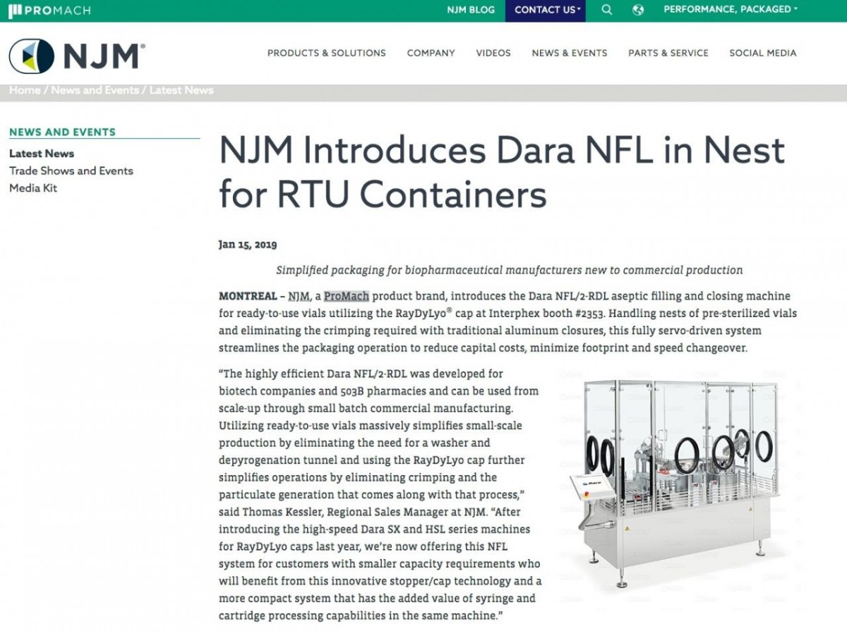 NJM Introduces Dara NFL in Nest for RTU Containers