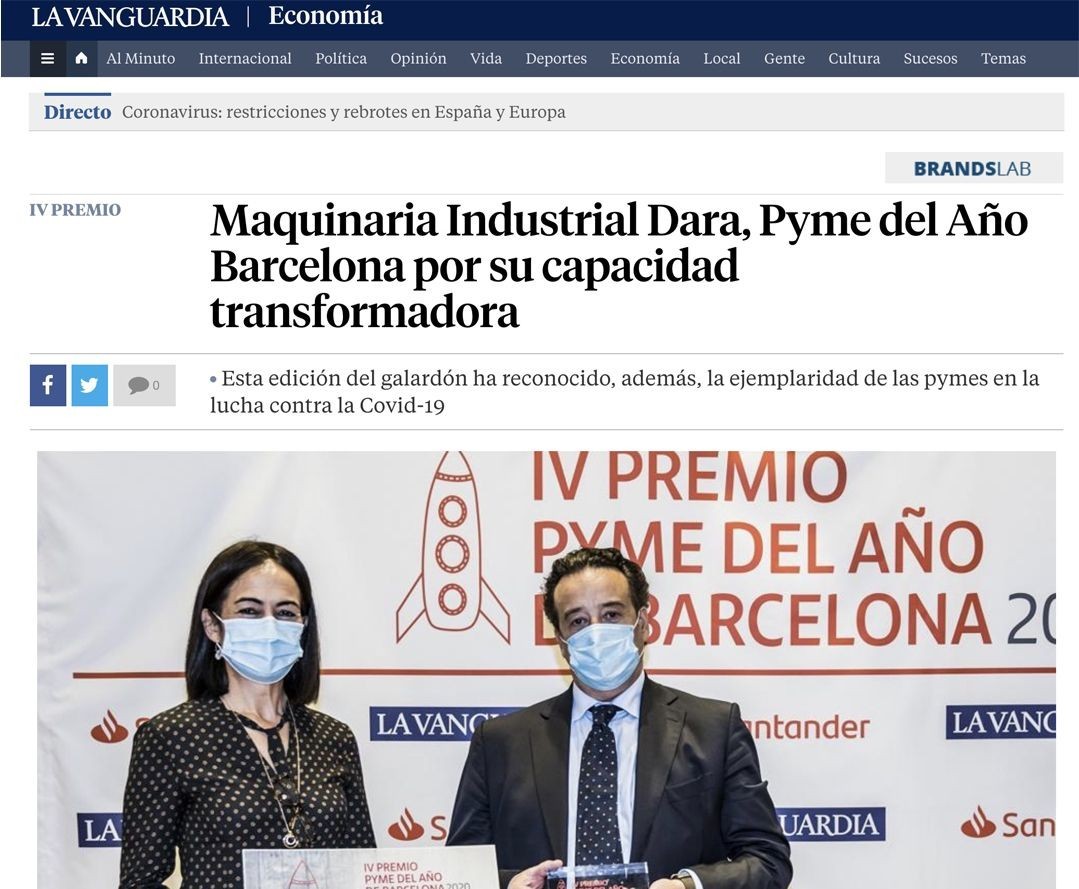 Banco Santander presents the Barcelona Pyme Award to Dara Pharma