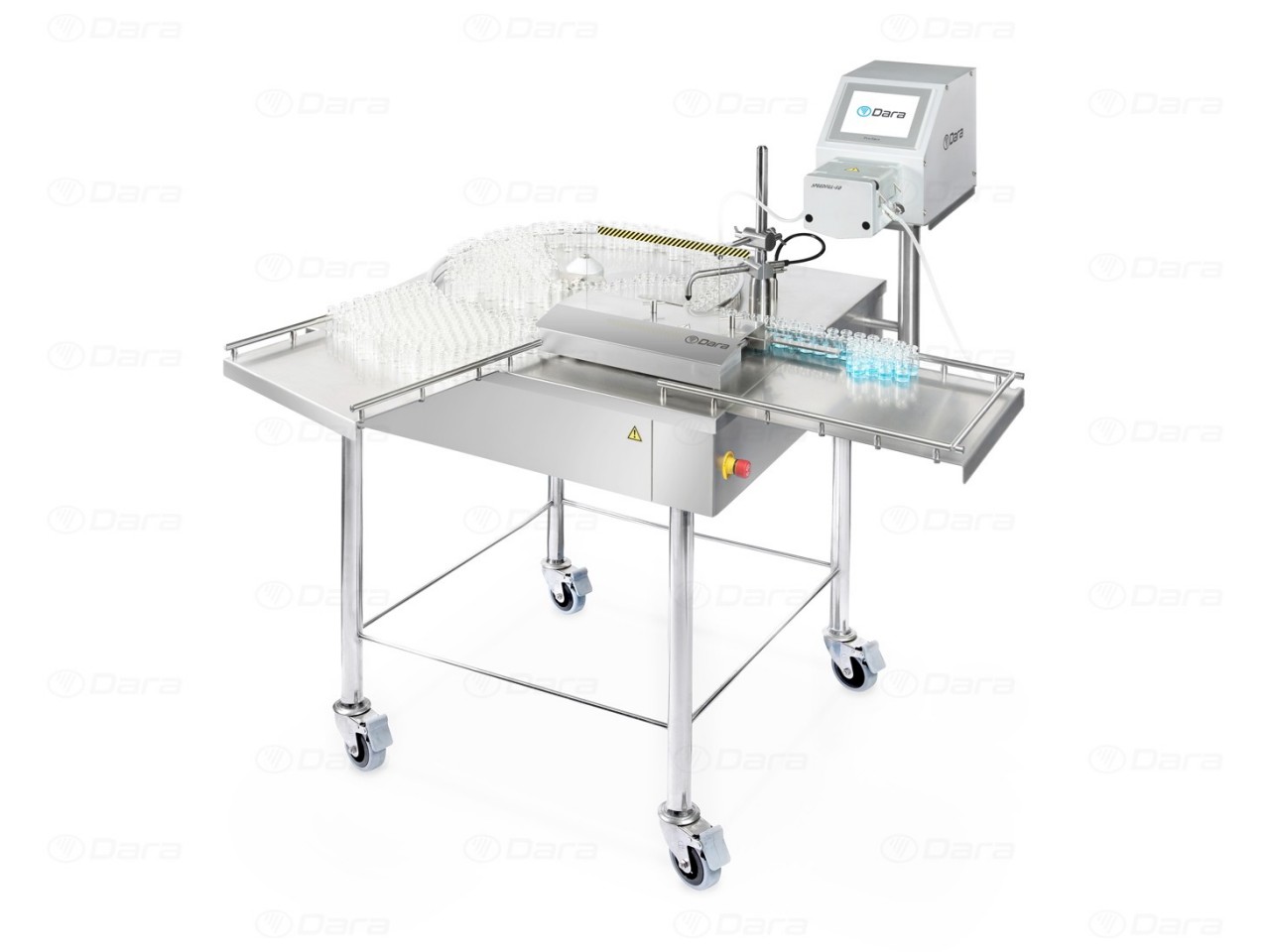Tabletop machines for automatic feeding and filling of vials