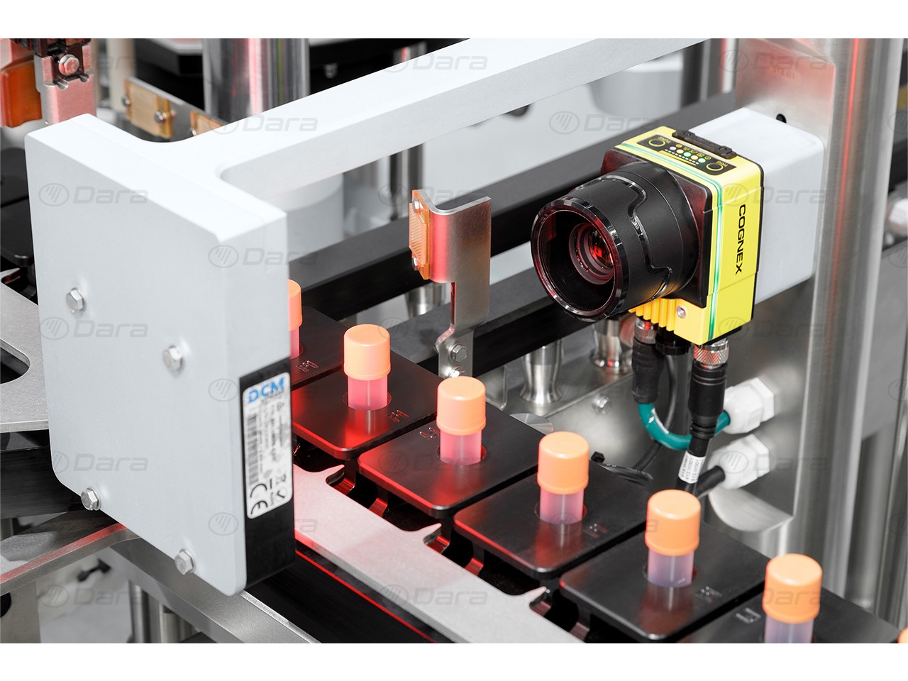 Filling, seaming and labeling machines for microtubes