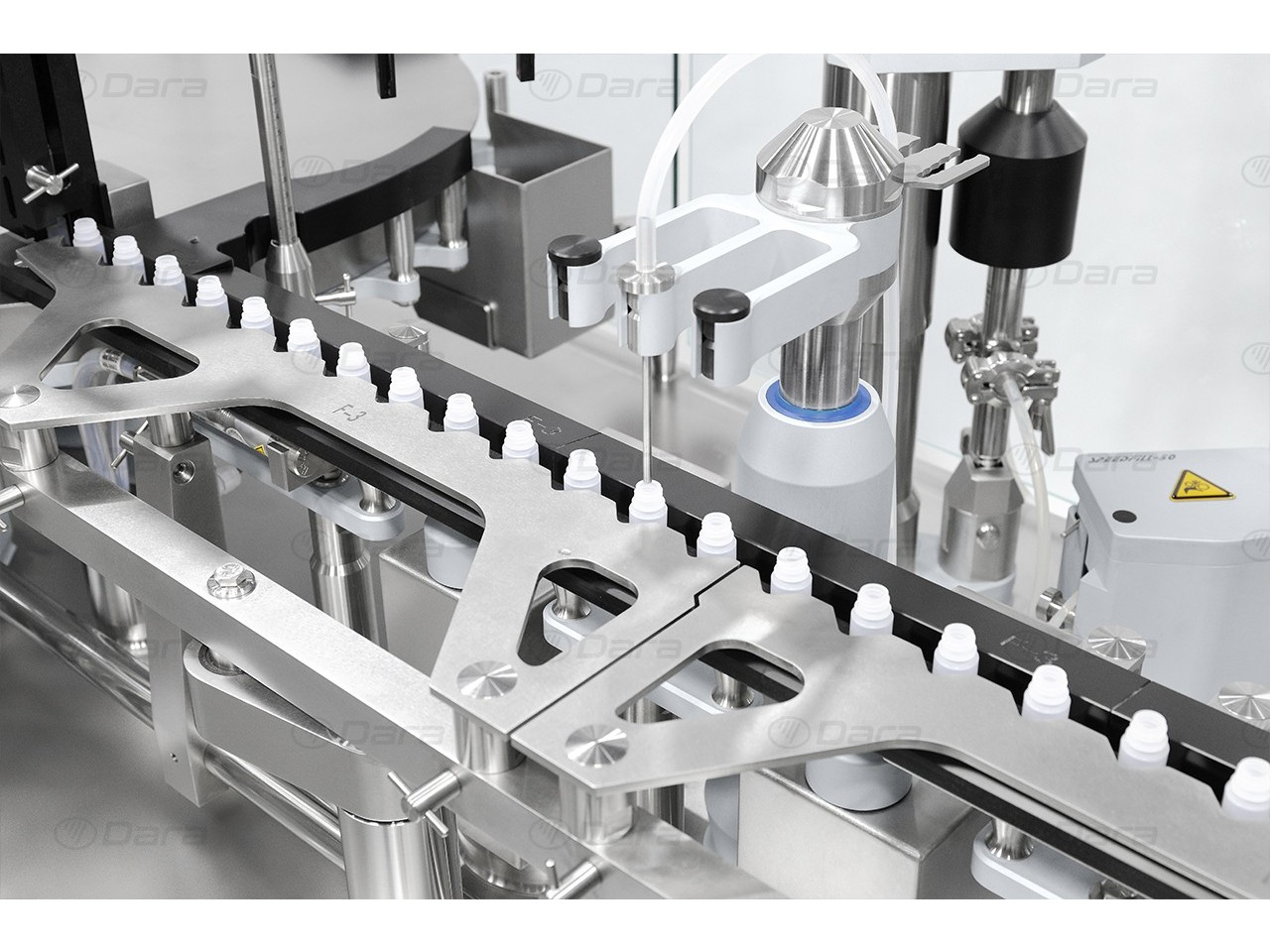 Linear fillers - closers for microtubes, bottles, and vials