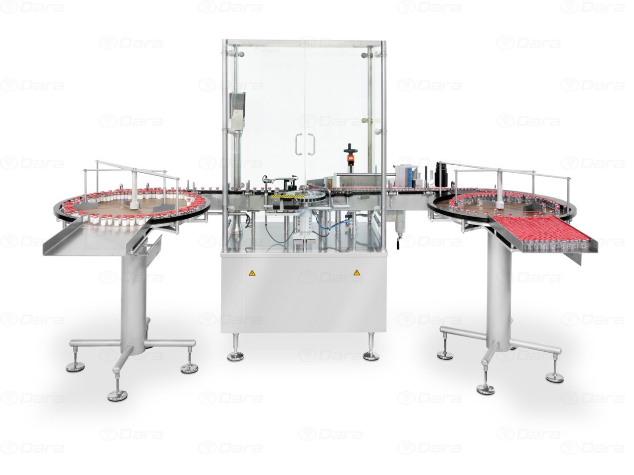 Labeling machines for vials, syringes, and cartridges